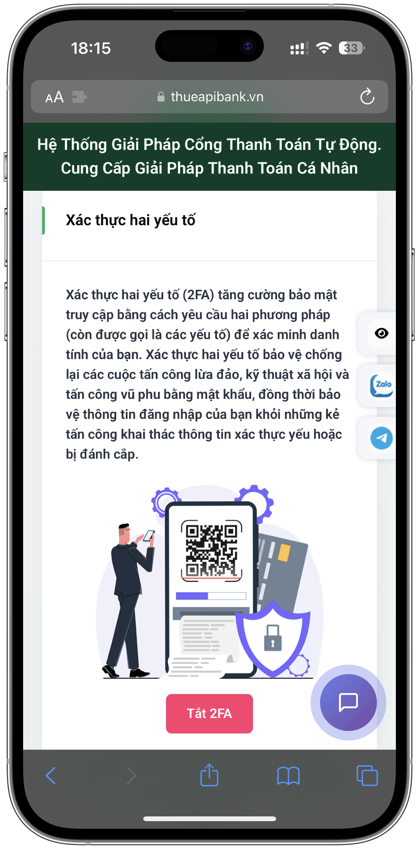 Bảo mật thông tin với xác thực 2 yếu tố